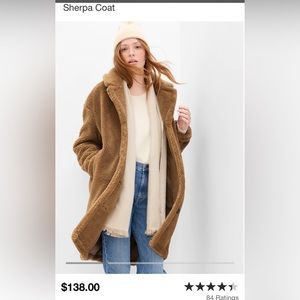 Gap Sherpa Coat size Small